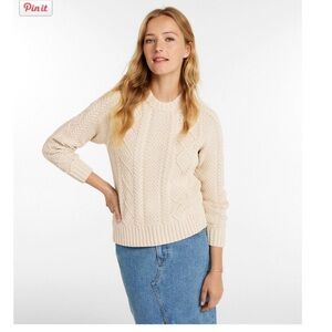 L.L.Bean Signature Cotton Fisherman Sweater Crewneck